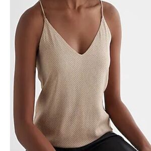 Satin Polka Dot V-Neck Downtown Cami, Size Small, New with Tags